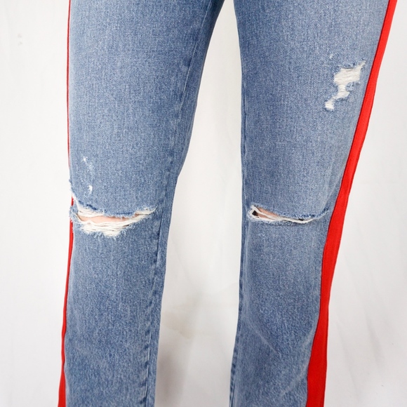 CARMAR Ursula Red Stripe Crop Jeans 0064 - Picture 7 of 8